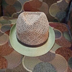 D&Y Beige and Olive Woven Fedora